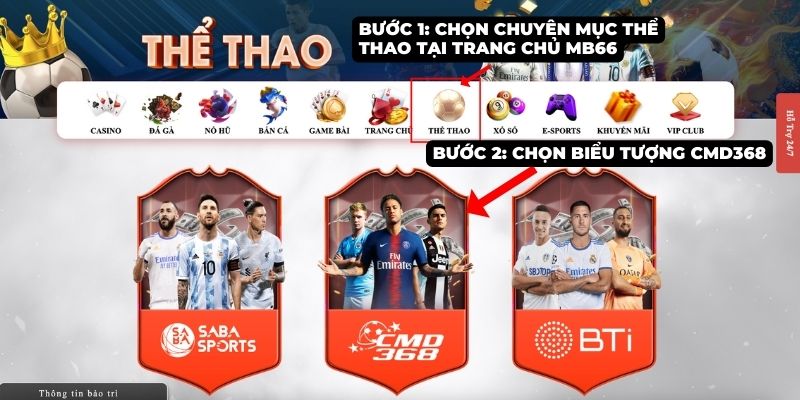 Hướng dẫn tham gia CMD368 tại trang chủ MB66